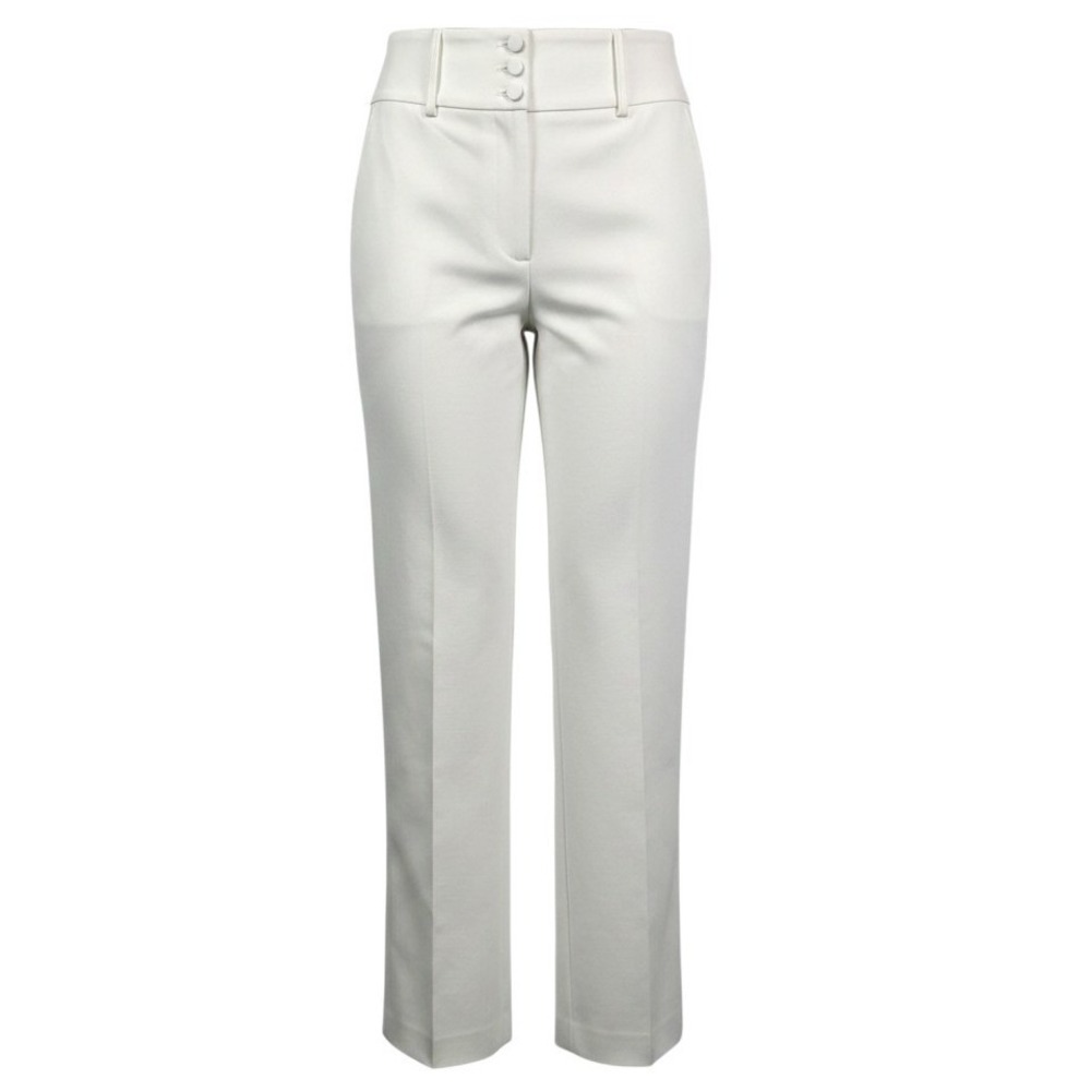 White House Black Market White Trouser Pant Size 14 Career Business Professional